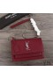 Yves Saint Laurent Medium Sunset Chain Bag In Textured Leather Burgundy/Silver