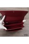 Yves Saint Laurent Medium Sunset Chain Bag In Textured Leather Burgundy/Silver