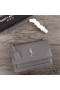 Yves Saint Laurent Medium Sunset Chain Bag In Textured Leather Grey/Silver