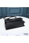 Yves Saint Laurent Medium Sunset Satchel In Smooth Leather Black/Silver