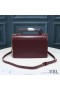 Yves Saint Laurent Medium Sunset Satchel In Smooth Leather Burgundy/Gold