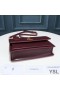 Yves Saint Laurent Medium Sunset Satchel In Smooth Leather Burgundy/Gold