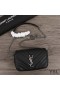 Yves Saint Laurent Mini Envelope Chain Bag In Matelasse Leather Black/Silver