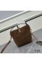 Yves Saint Laurent Mini Le 37 Bucket Bag In Suede Brown