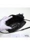Yves Saint Laurent Mini Lou Camera Bag In Textured Matelasse Leather Black