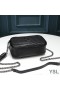 Yves Saint Laurent Mini Lou Camera Bag In Textured Matelasse Leather Black/Silver