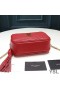 Yves Saint Laurent Mini Lou Camera Bag In Textured Matelasse Leather Red/Gold
