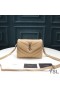 Yves Saint Laurent Mini Loulou Toy Bag In Y Matelasse Leather Apricot/Silver