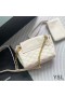 Yves Saint Laurent Mini Nolita Bag In Diamond-Quilted Lambskin White