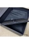 Yves Saint Laurent Monogram Card Case In Grained Matelasse Leather Black