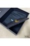Yves Saint Laurent Monogram Card Case In Grained Matelasse Leather Black/Gold