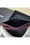 Yves Saint Laurent Monogram Card Case In Grained Matelasse Leather Purple/Silver