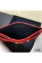Yves Saint Laurent Monogram Card Case In Grained Matelasse Leather Red/Gold