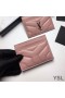 Yves Saint Laurent Monogram Card Case In Matelasse Lambskin Pink/Gold