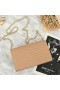 Yves Saint Laurent Monogram Chain Wallet In Grained Matelasse Leather Apricot/Gold