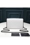 Yves Saint Laurent Monogram Chain Wallet In Grained Matelasse Leather White/Black