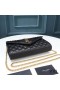 Yves Saint Laurent Monogram Chain Wallet In Mixed Grained Matelasse Leather Black/Gold