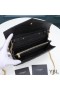 Yves Saint Laurent Monogram Chain Wallet In Mixed Grained Matelasse Leather Black/Gold