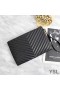 Yves Saint Laurent Monogram Clutch In Matelasse Leather Black/Gold