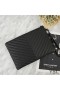 Yves Saint Laurent Monogram Clutch In Matelasse Leather Black