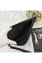 Yves Saint Laurent Monogram Clutch In Matelasse Leather Black
