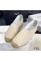 Yves Saint Laurent Monogram Espadrilles In Lambskin Apricot