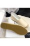 Yves Saint Laurent Monogram Espadrilles In Lambskin Apricot