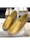 Yves Saint Laurent Monogram Espadrilles In Lambskin Gold