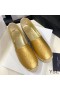Yves Saint Laurent Monogram Espadrilles In Lambskin Gold