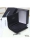 Yves Saint Laurent Monogram Flap Card Case In Grained Matelasse Leather Black