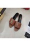 Yves Saint Laurent Monogram Slides In Matelasse Leather Brown