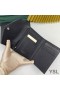 Yves Saint Laurent Monogram Trifold Card Case In Grained Matelasse Leather Black