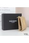 Yves Saint Laurent Monogram Zipped Bifold Card Case In Grained Matelasse Leather Apricot/Gold