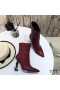 Yves Saint Laurent Opyum Ankle Boots In Smooth Leather With Black Heel Red