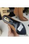 Yves Saint Laurent Opyum Ankle Boots In Smooth Leather With Bronze Snake Heel Brown