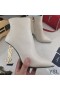 Yves Saint Laurent Opyum Ankle Boots In Smooth Leather With Gold Heel Beige