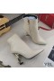 Yves Saint Laurent Opyum Ankle Boots In Smooth Leather With Gold Heel Beige