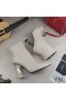 Yves Saint Laurent Opyum Ankle Boots In Smooth Leather With Gold Heel Beige