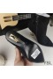 Yves Saint Laurent Opyum Ankle Boots In Suede With Bronze Snake Heel Black