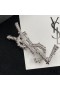 Yves Saint Laurent Opyum Brooch In Berber Metal Silver