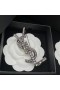 Yves Saint Laurent Opyum Brooch In Metal, Crystal and Rhinestones Black