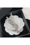 Yves Saint Laurent Opyum Brooch In Metal, Crystal and Rhinestones Silver