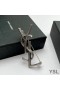 Yves Saint Laurent Opyum Brooch In Snake Metal Silver