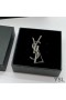 Yves Saint Laurent Opyum Brooch In Snake Metal Silver