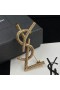 Yves Saint Laurent Opyum Brooch In Twisted Metal Gold