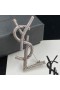 Yves Saint Laurent Opyum Brooch In Twisted Metal Silver