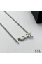 Yves Saint Laurent Opyum Charm Necklace In Metal Silver