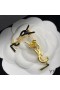 Yves Saint Laurent Opyum Earrings In Metal, Enamel and Crystals Gold/Black