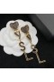 Yves Saint Laurent Opyum Heart Earrings In Metal And Crystal Gold
