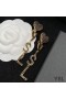 Yves Saint Laurent Opyum Heart Earrings In Metal And Crystal Gold